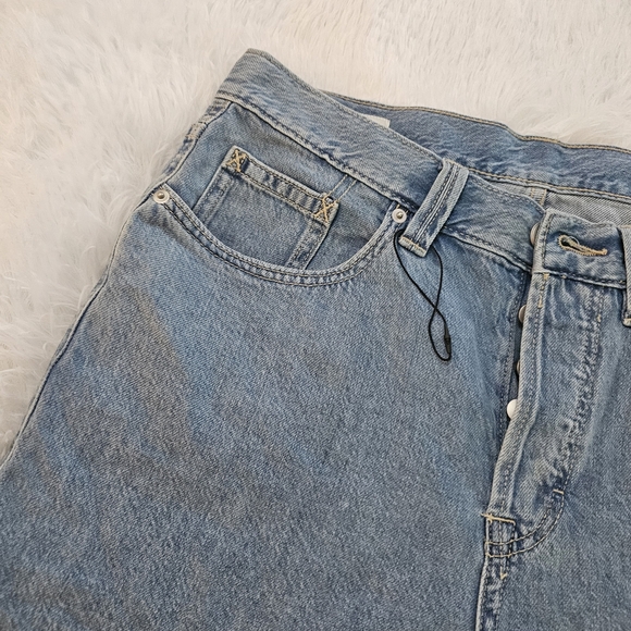 Zara Mid Waist Straight Light Blue Denim Shorts for Men Hits Above The Knee 31 - Picture 2 of 8